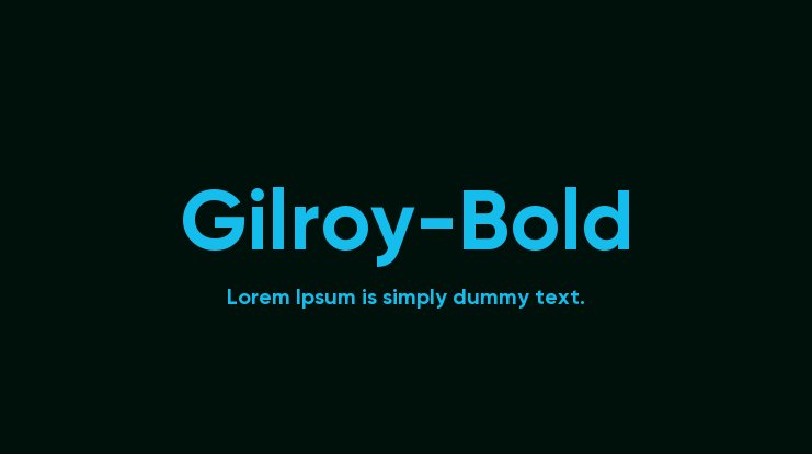 gilroy extra bold free font